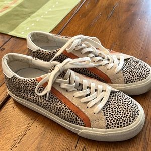 Madewell calf hair/leather sneakers.